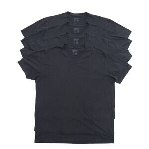 Fresh Clean Threads Black V-Neck Short Sleeve T-Shirts Size X-Large